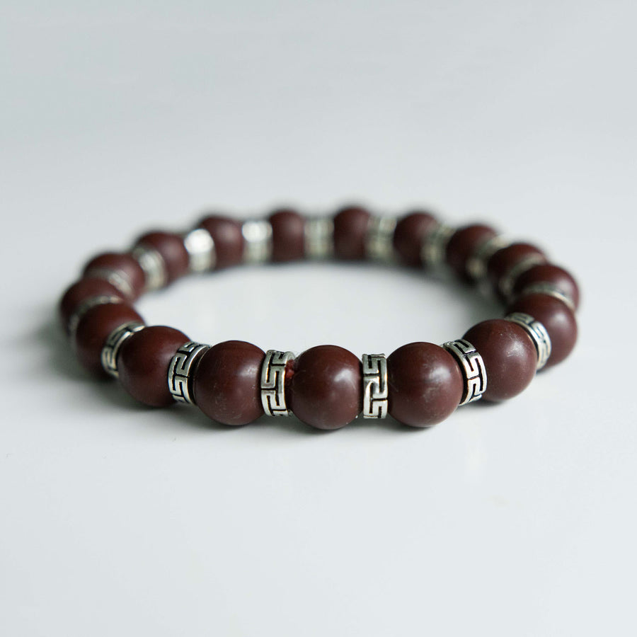 red jasper healing gemstones bracelet side view
