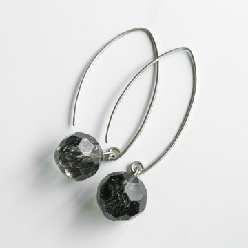 radiant rutilated quartz healing gemstones earrings