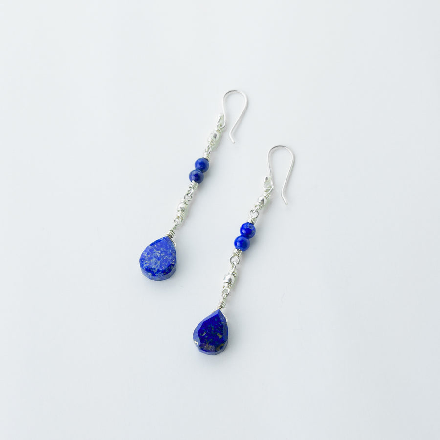 midnight stars lapis healing gemstones drop earrings