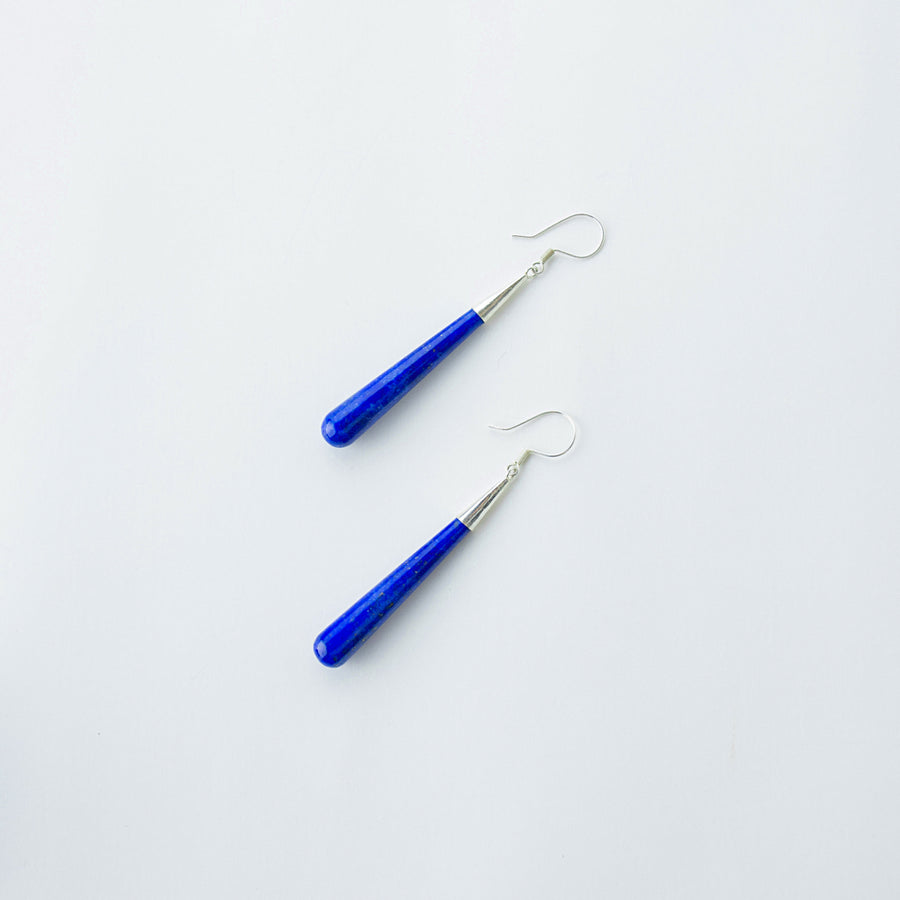 moonlit lapis healing gemstones drop earrings long alternative view