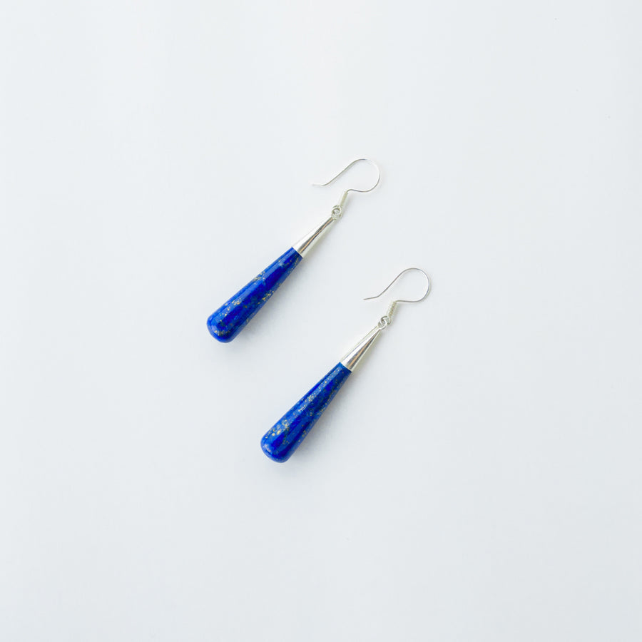 moonlit lapis healing gemstones drop earrings medium