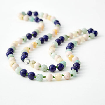 healing power multi-gemstones mala necklace